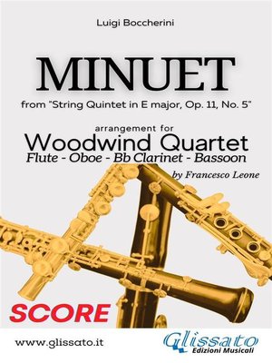 cover image of Minuet--Woodwind Quartet (SCORE)